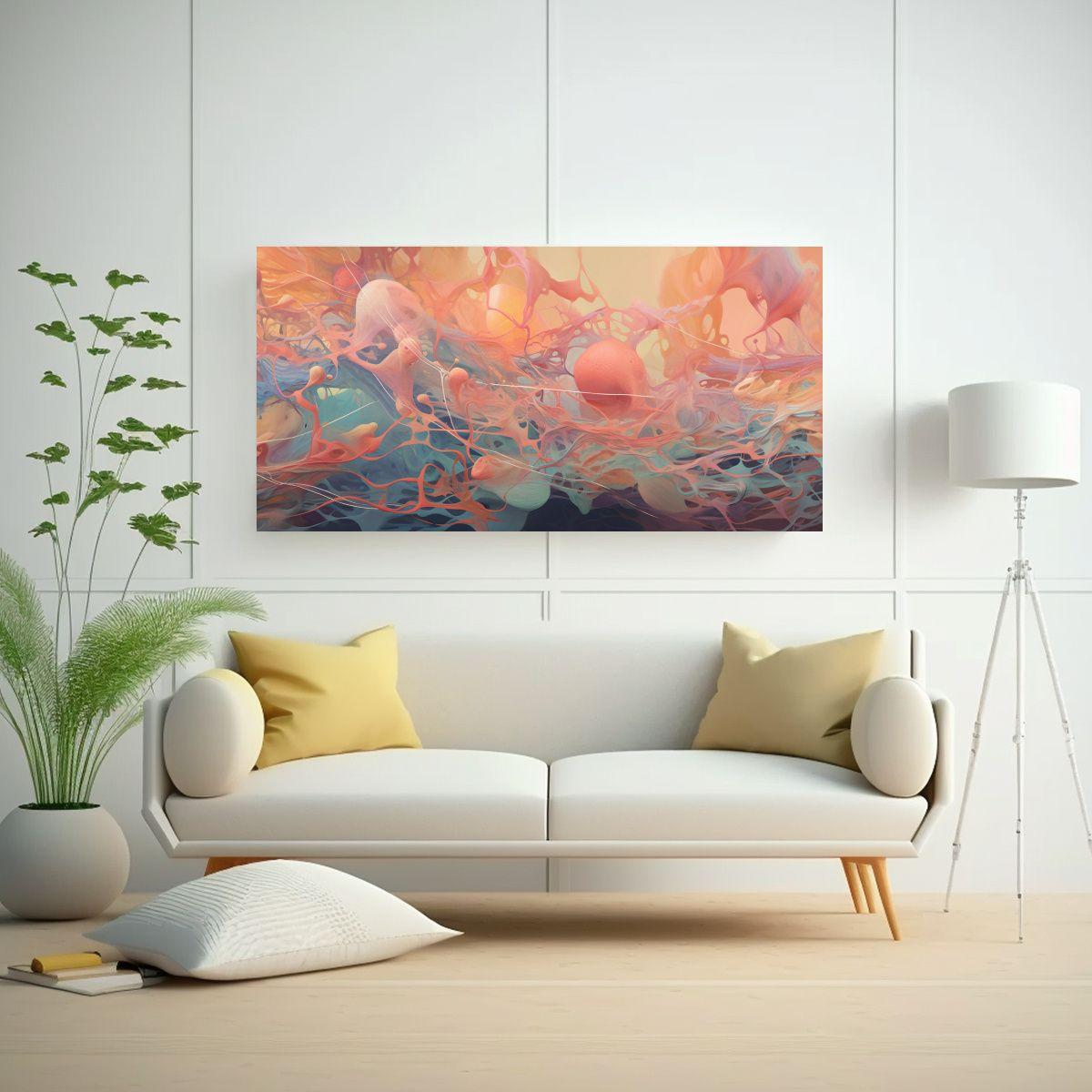 Cuadro Tela Canvas Fantasía De Sinapsis 120x60cm-2