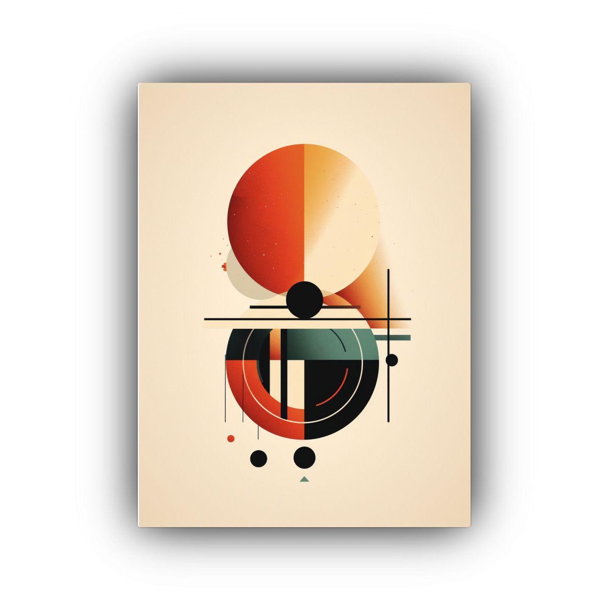 Cuadro Vanguardia Intensidad Suave Diseño Logo Mediados De  30x45cm-0