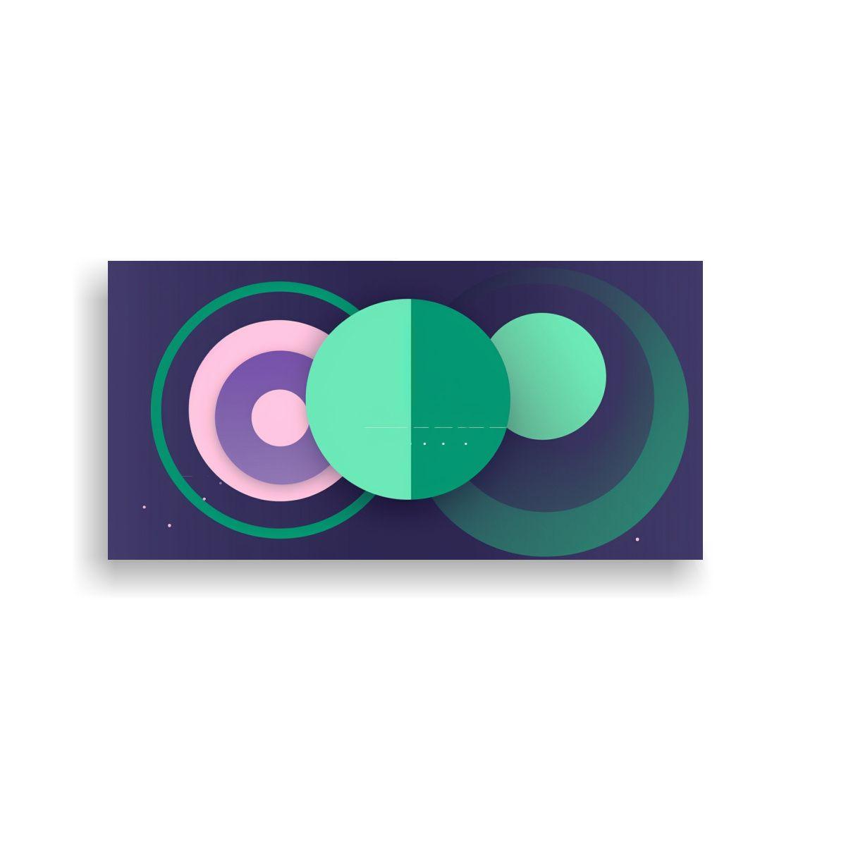 Pintura Decorativa Geométrica Minimalista 100x50 Cm-0