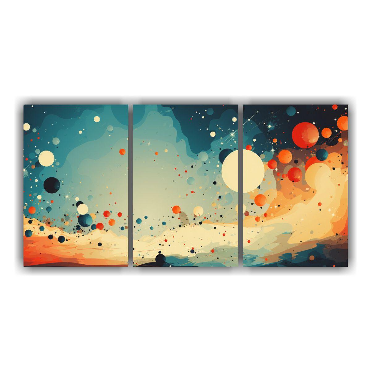 Artes De Pared Surrealistas Retro Con Puntos 180x90 Cm-0