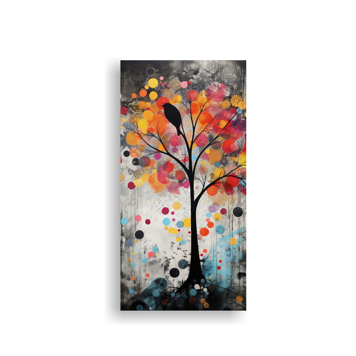 Cuadro Estilo Galería: Árbol En Colores 80x160cm-0
