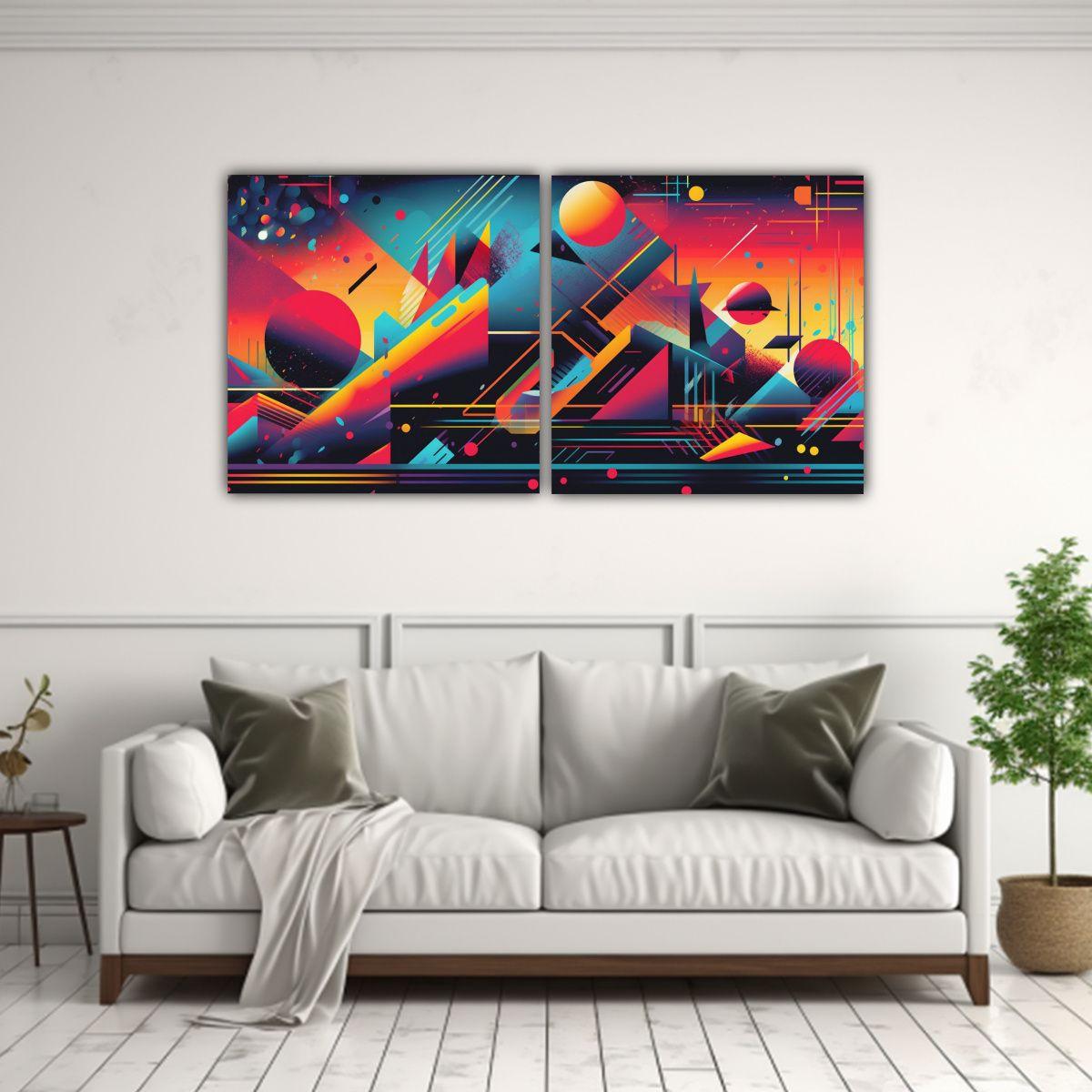 Lienzos Tela Modernos Retro Futurismo Envuélvete 40x20 Cm-2