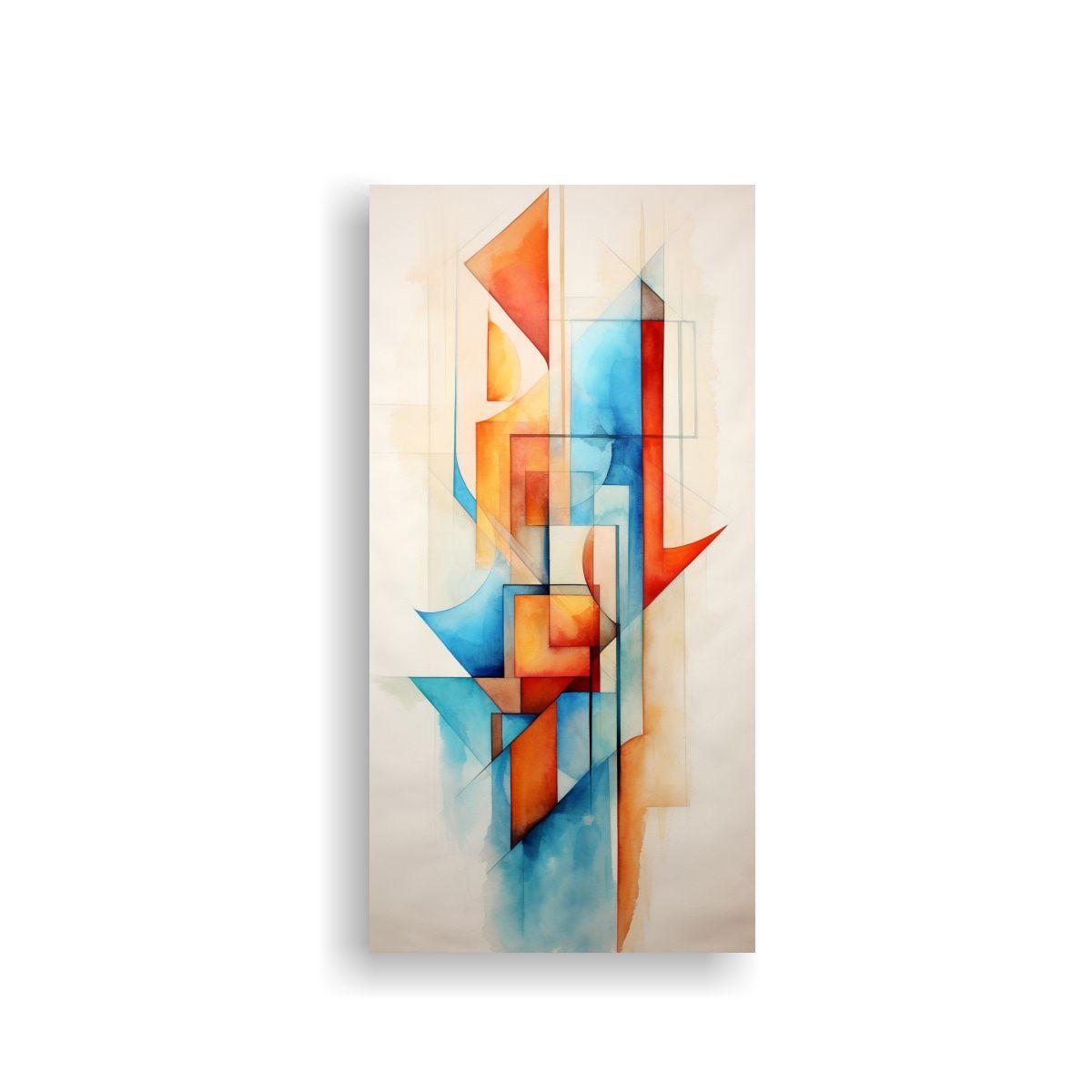 Pintura Abstracta De Tela Con Detalles 40x80cm-0