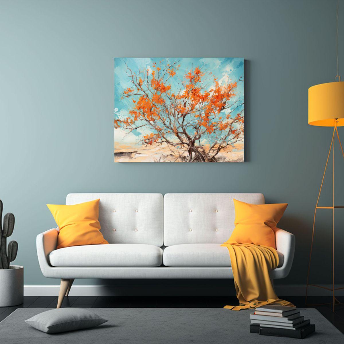 Pinturas Abstractas De Decoración Con árbol De Ocotillo En 90x60cm-2