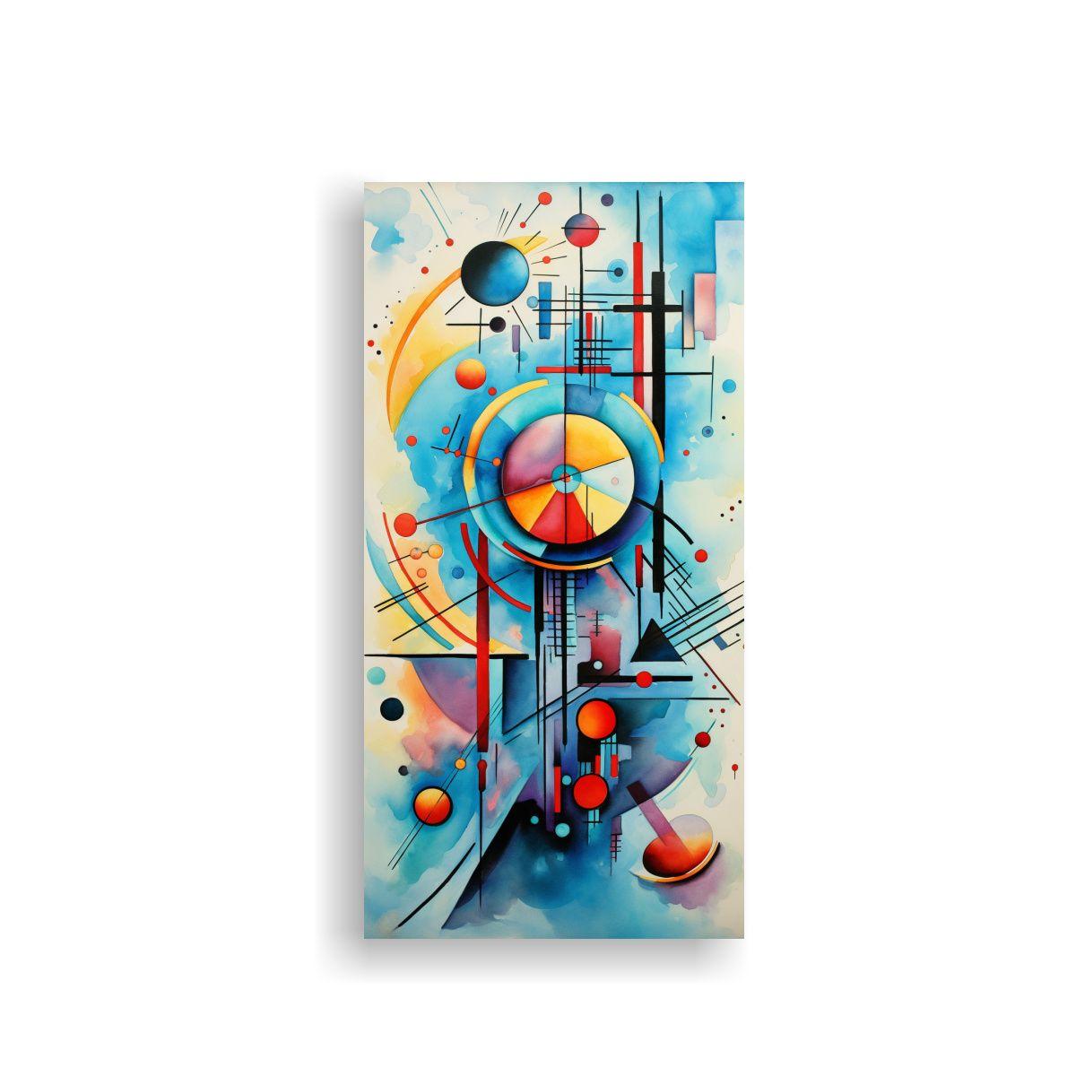 Pintura Abstracta Acuarela Kandinsky: Arte 80x160cm-0