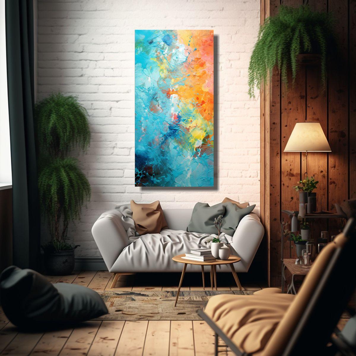 Pinturas Decorativas En Bastidor Con Detalles 50x100cm-2