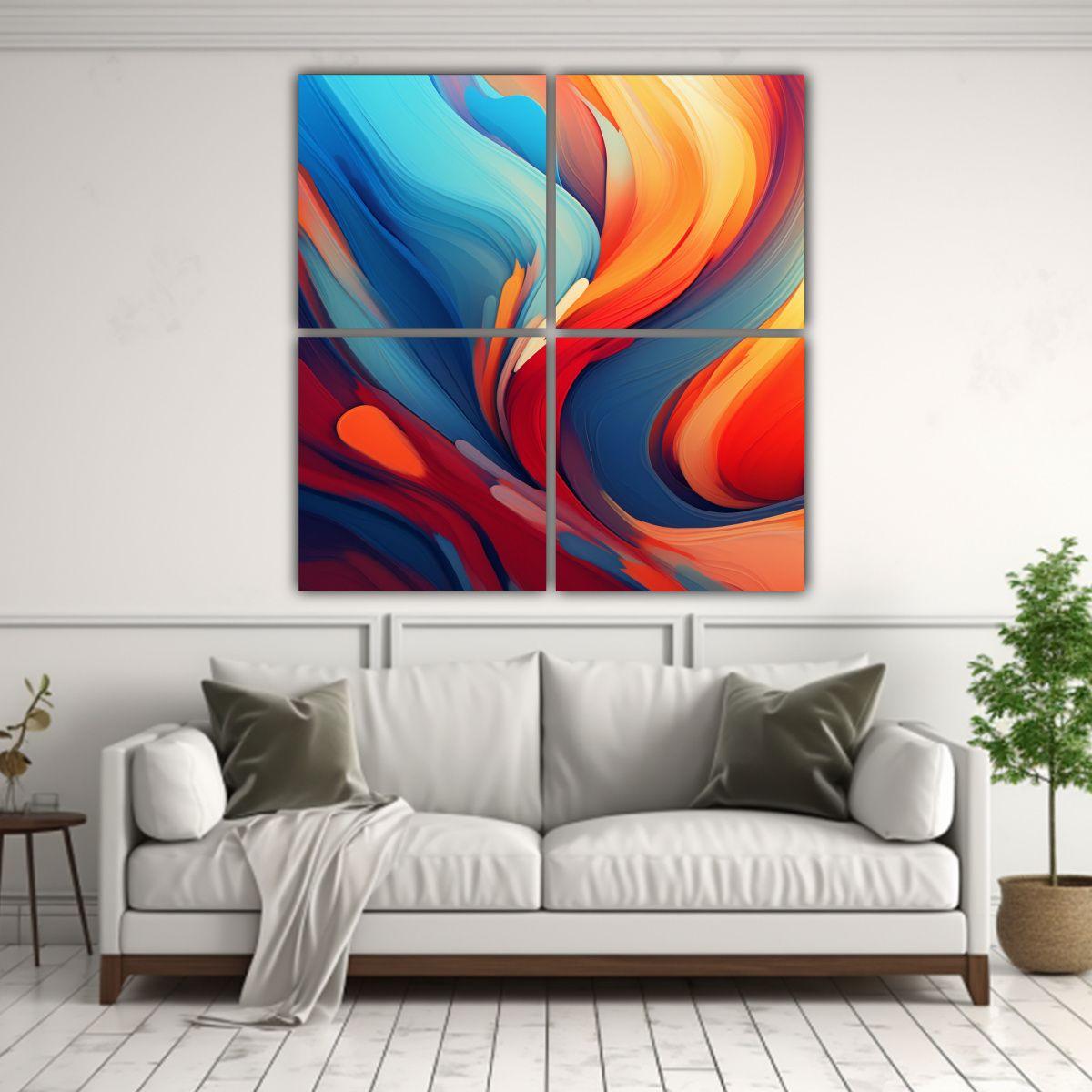 Pinturas Decorativas Intensas Para Paredes 120x120 Cm-2