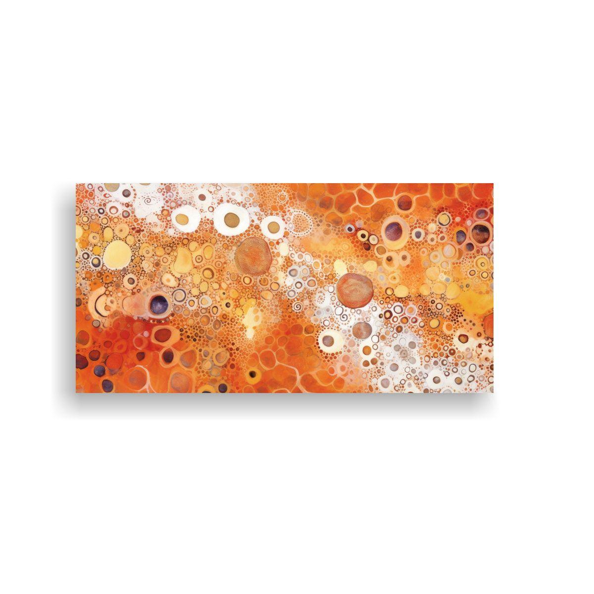 Cuadro Colores Vibrantes Arte Aborigen Pigmeos 60x30cm-0
