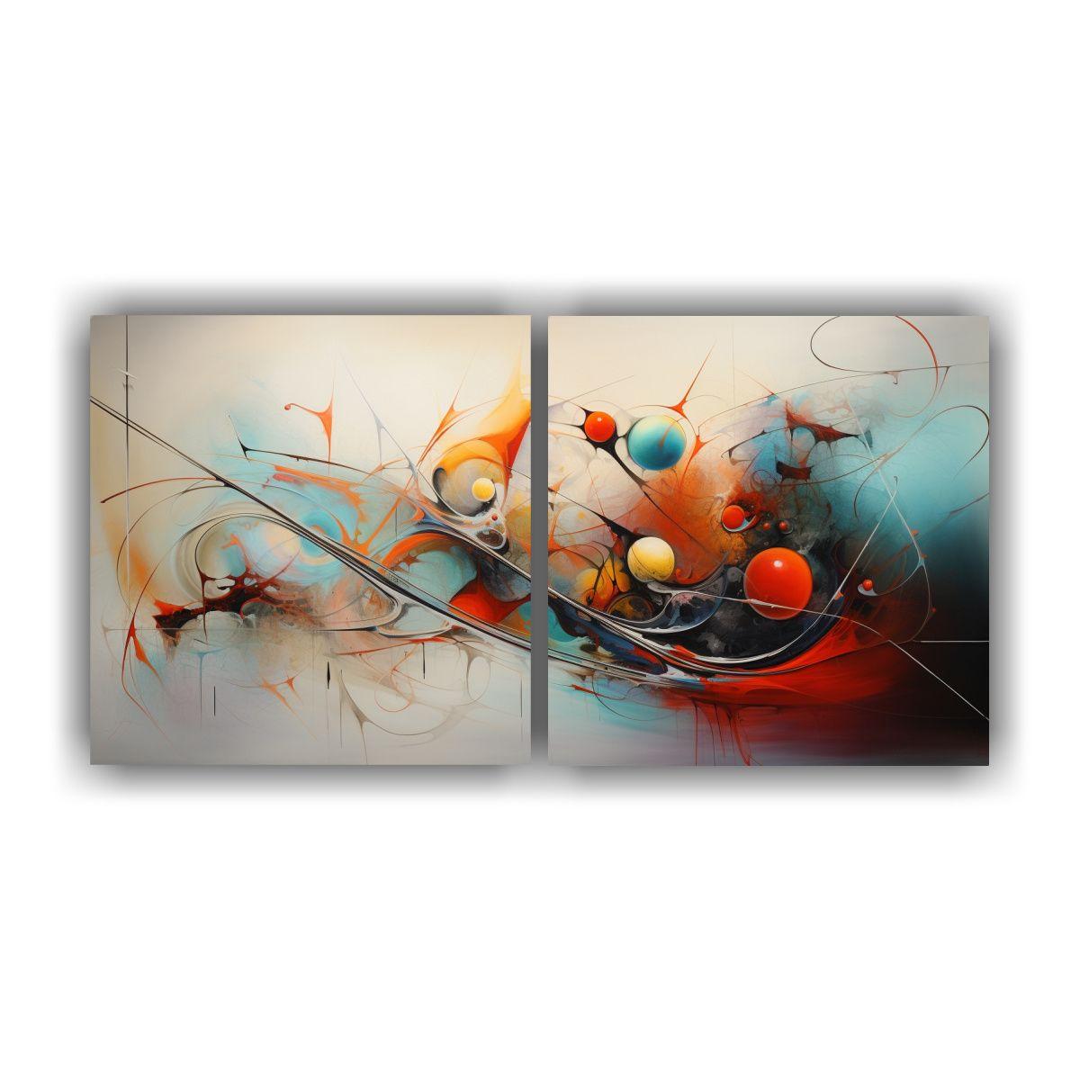 Escena De Pintura Expresionista Abstracta 120x60 Cm-0