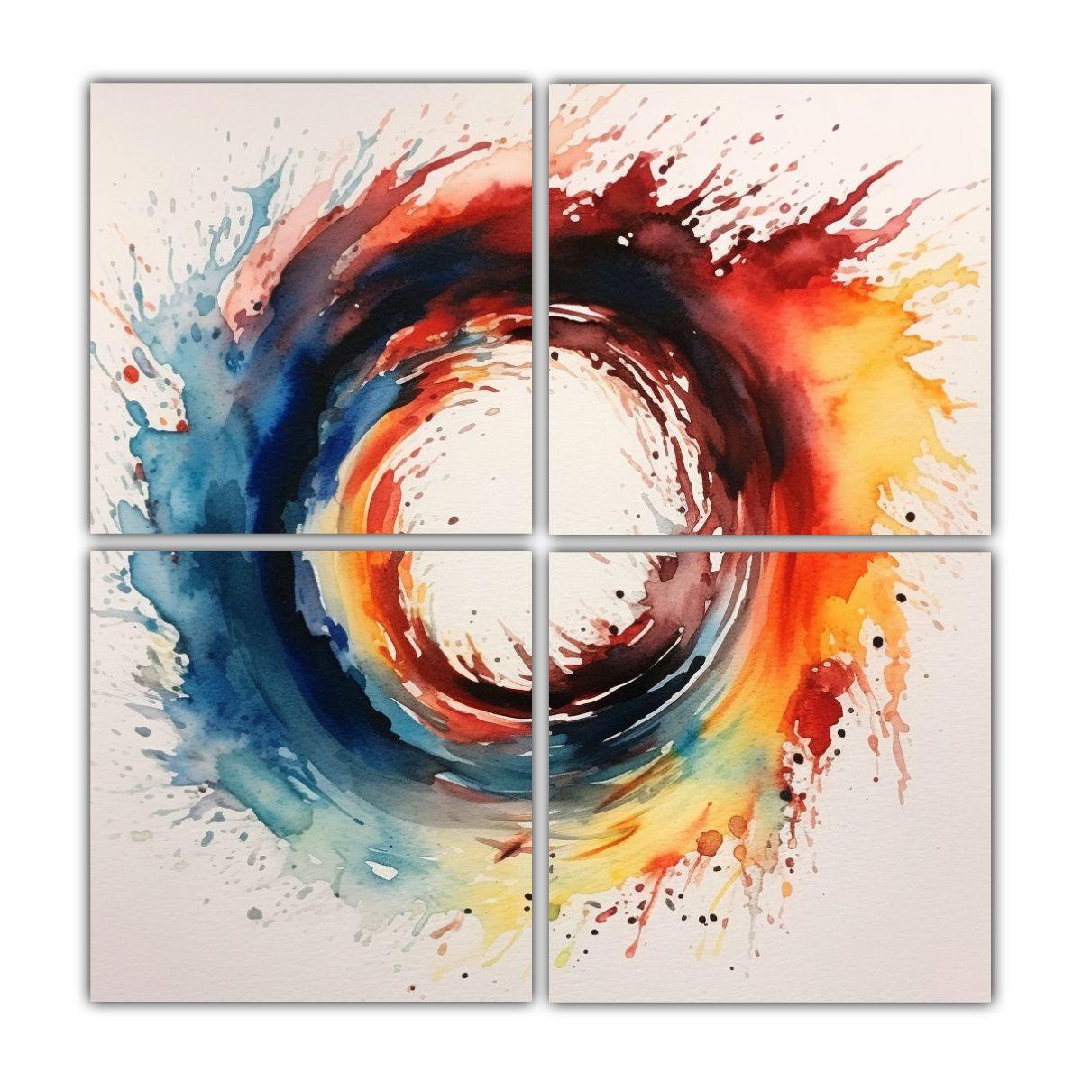 Cuatro Composición Estilo Galeria Simetrico 140x140 Cm-0