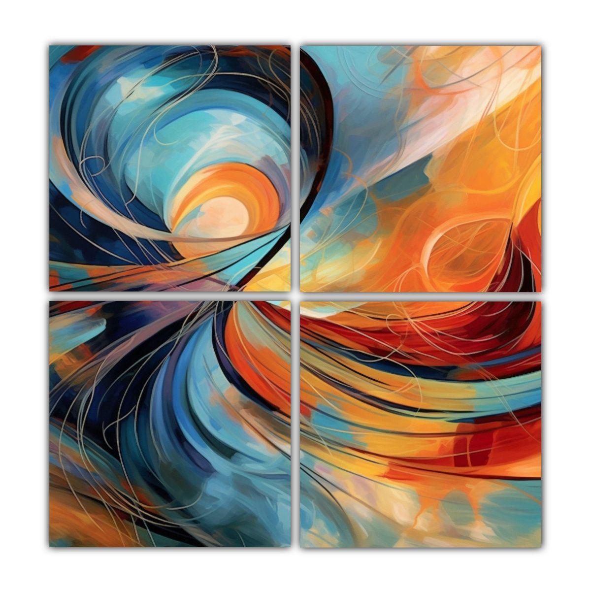 Pinturas Abstractas Espirituales Con Finas 140x140 Cm-0