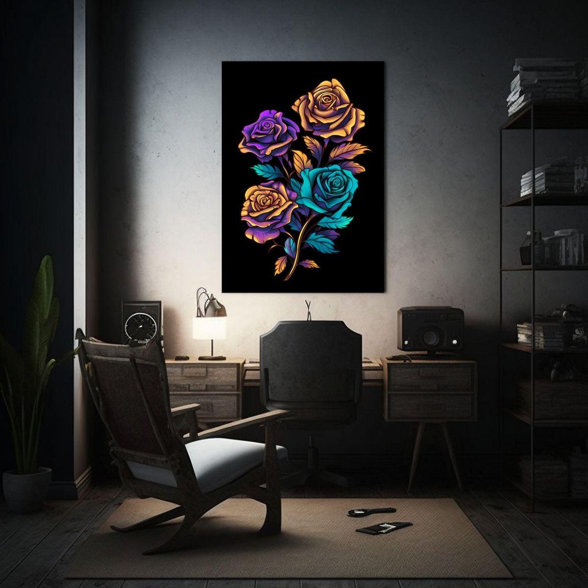 Pinturas Decorativas Arte Imagen Calidez Rosas 20x30 Cm-2