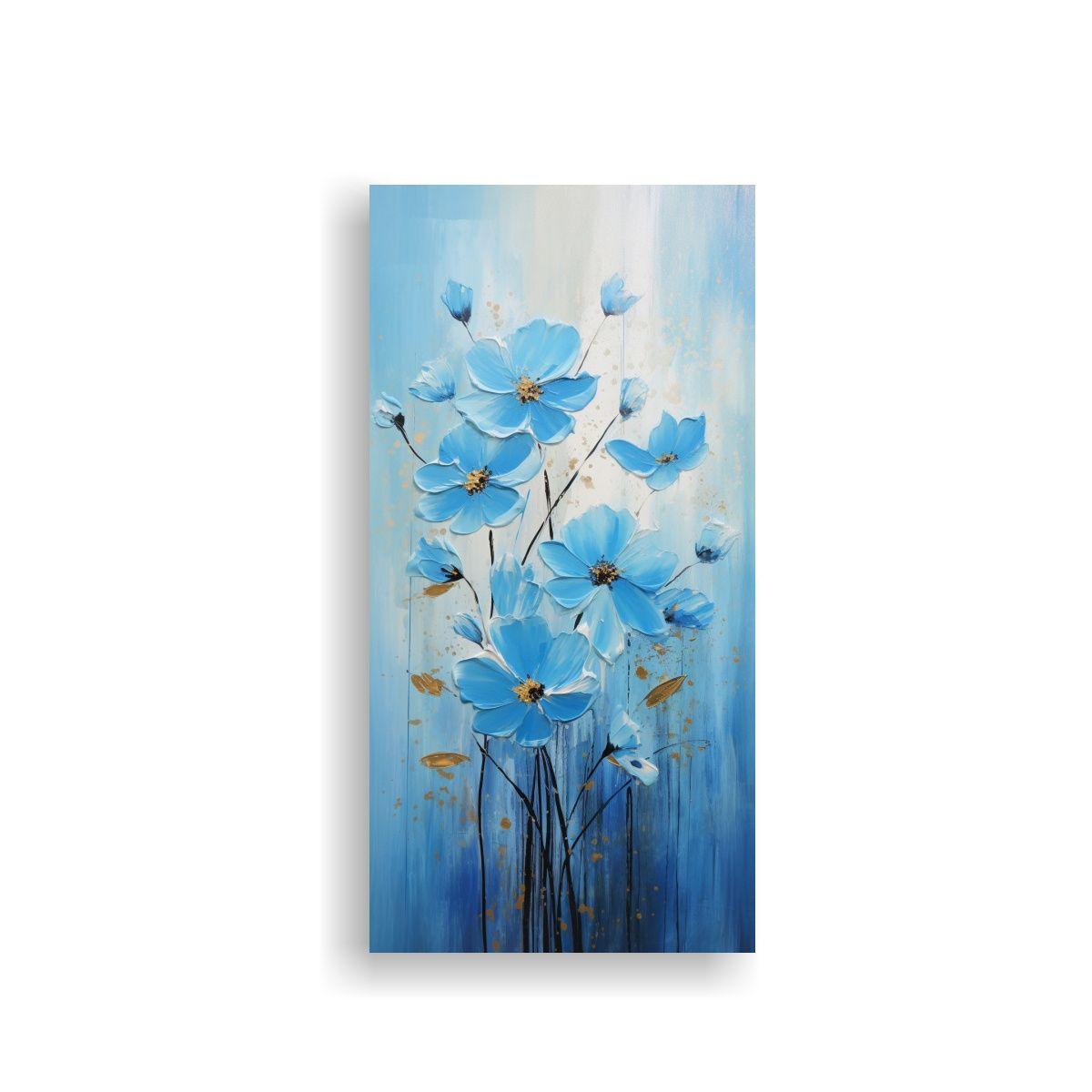 Pintura En Lienzo Estilo Minimalista Con Flores 40x80cm-0