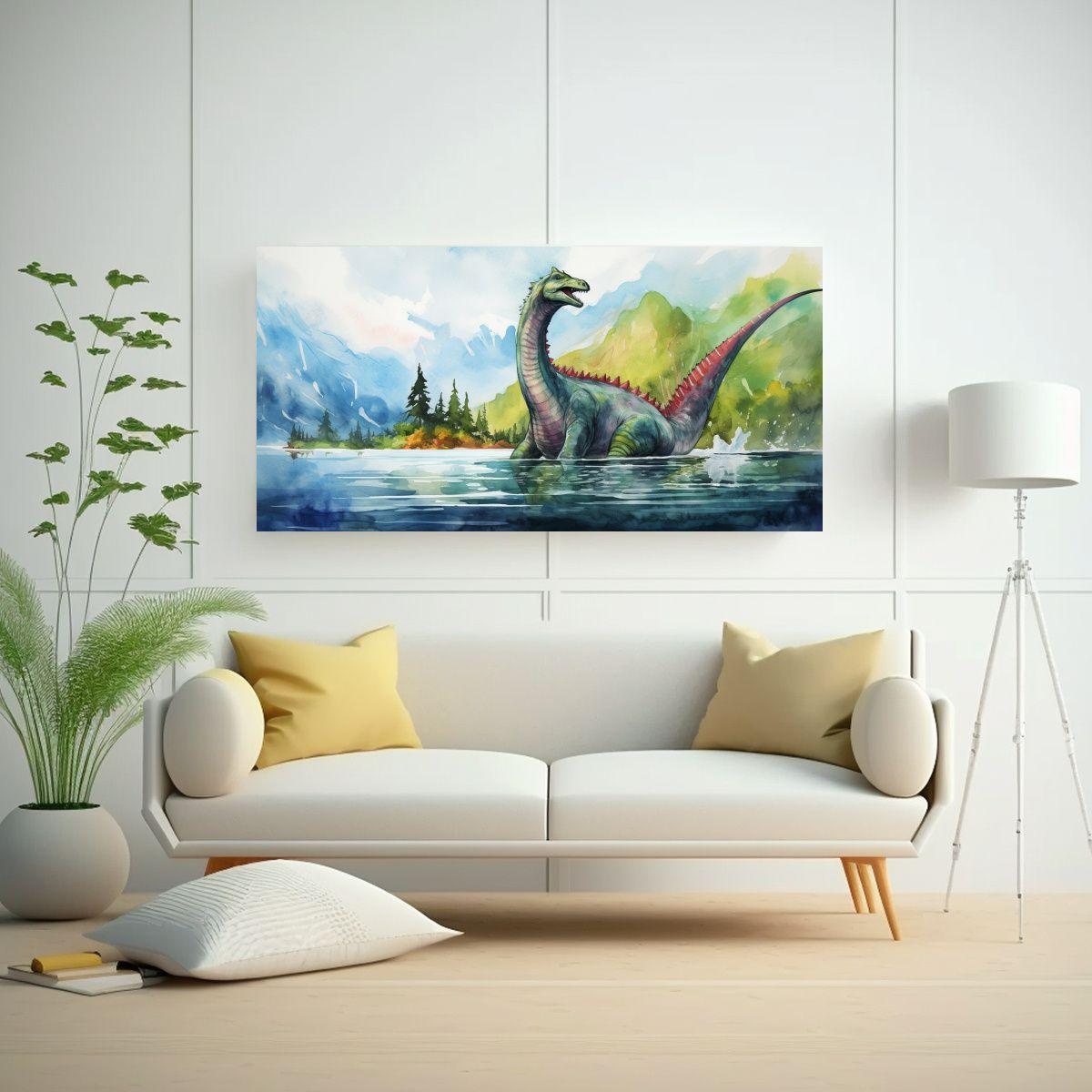 Cuadro Patrón Intenso Acuarelas Coloridas Estilo  100x50cm-2