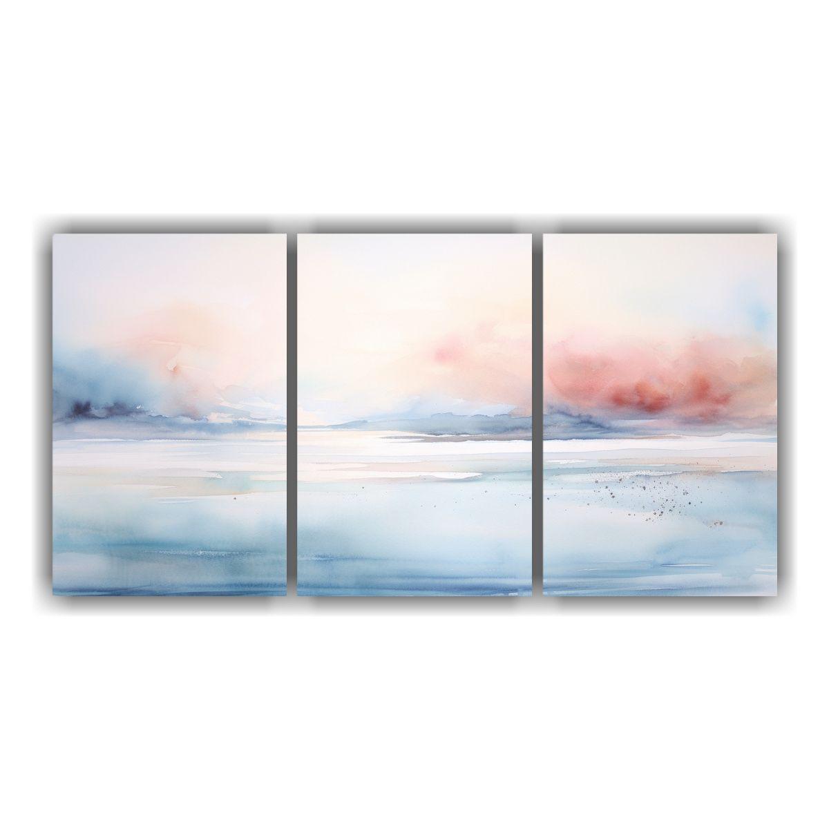 Set 3 Cuadros Lienzos Intenso Patrón Escena 240x120 Cm-0