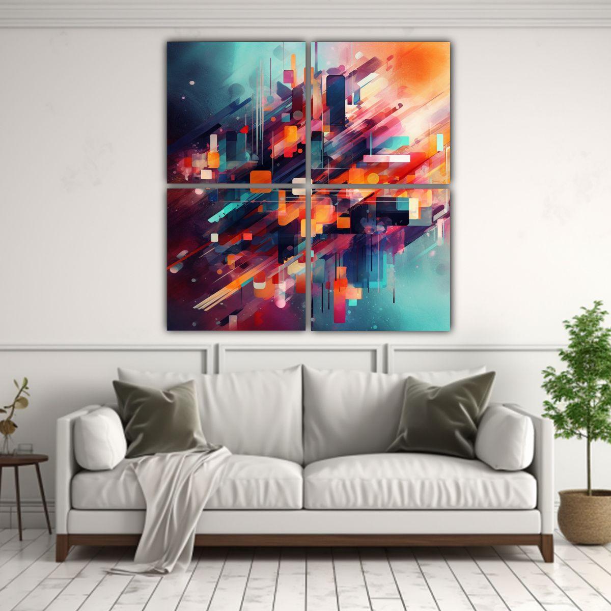 4 Arte De Pared Representación Digital Dreams 60x60 Cm-2
