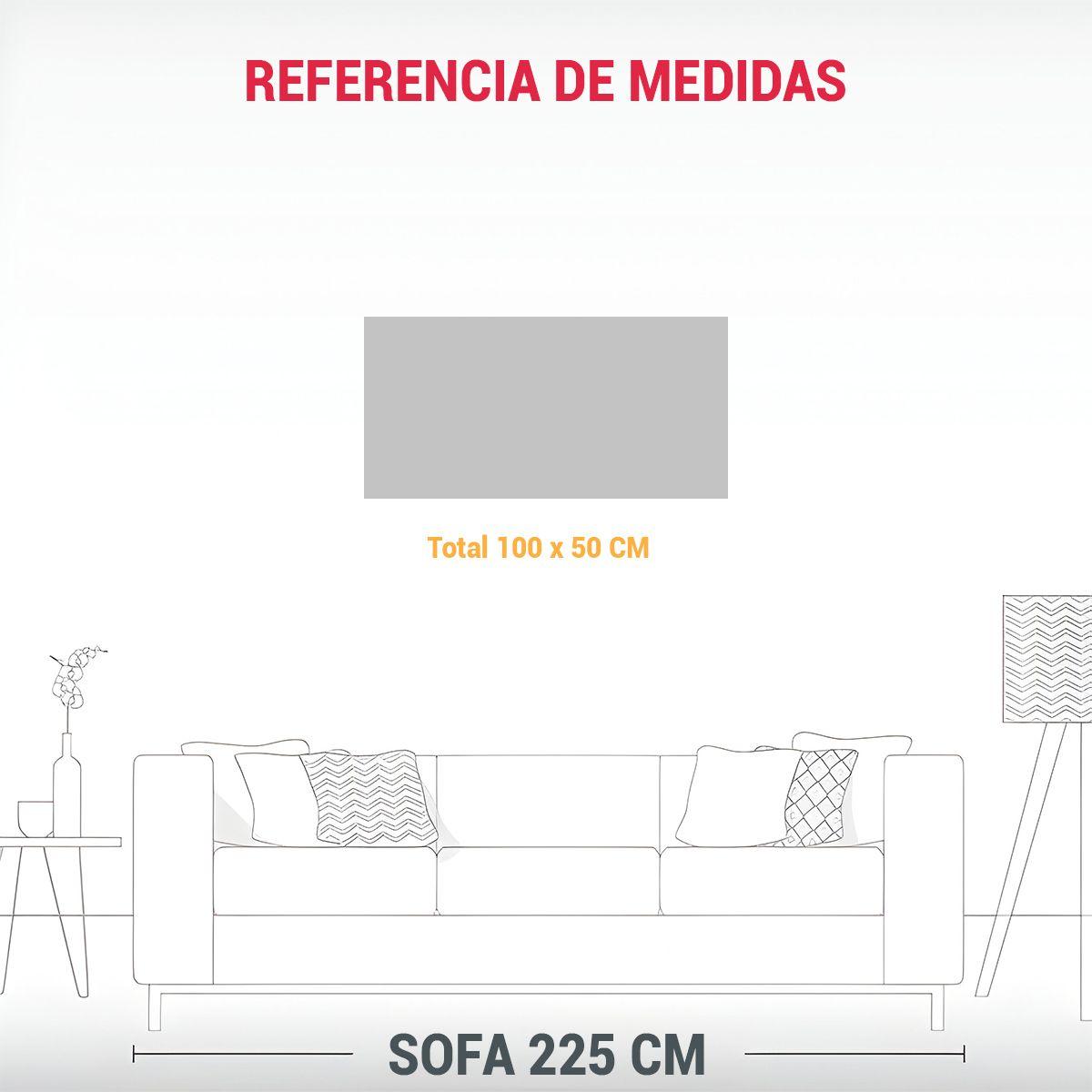 Pinturas Decorativas Simétricas De Santiago En Ch 100x50cm-1
