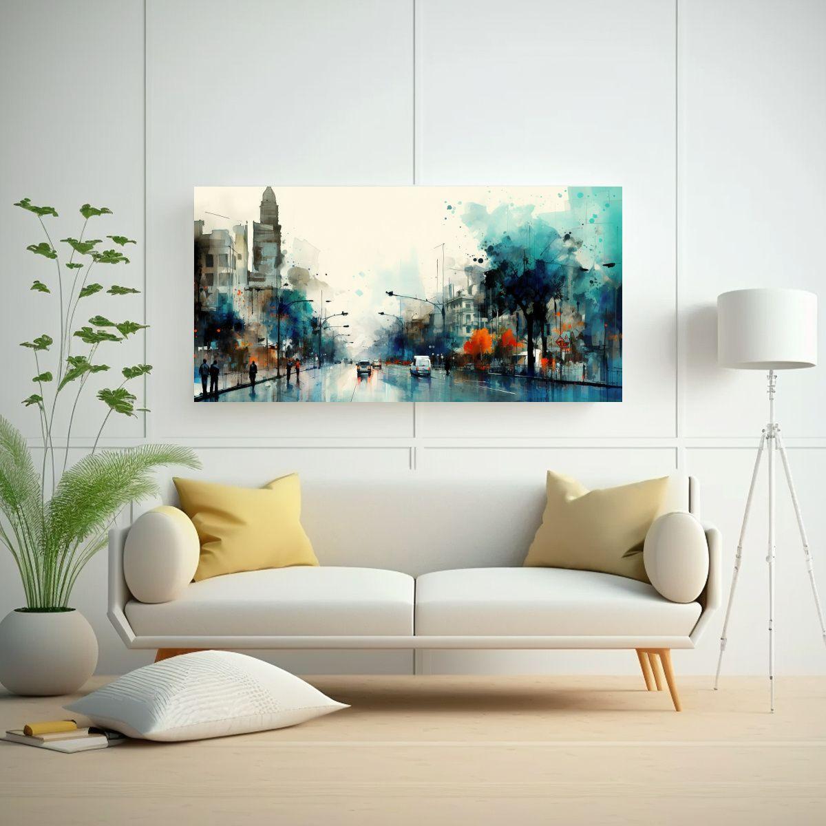 Pinturas Decorativas Simétricas De Santiago En Ch 100x50cm-2