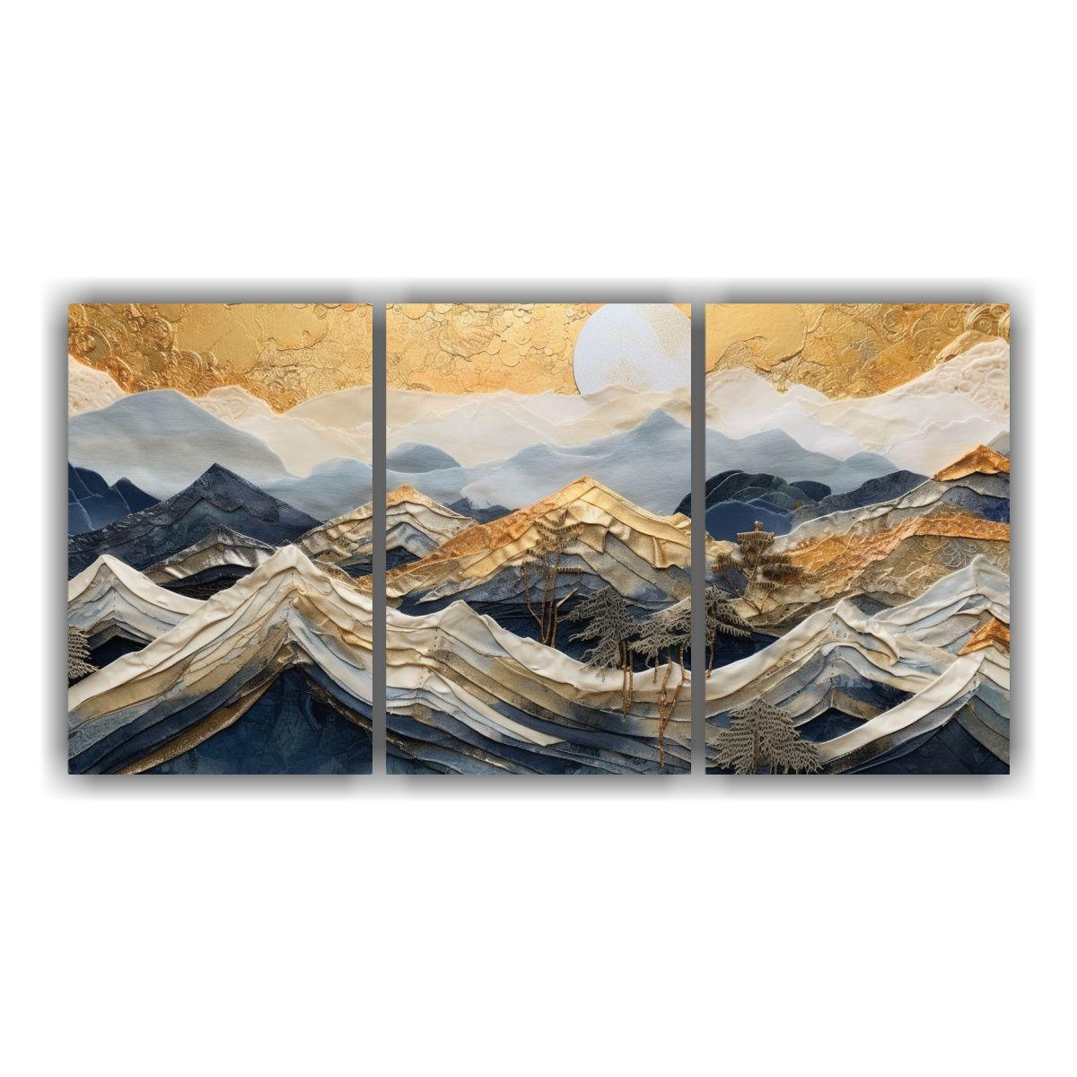 Cuadro Decorativo Paisaje Montañas Y Cielo Azul 240x120 Cm-0