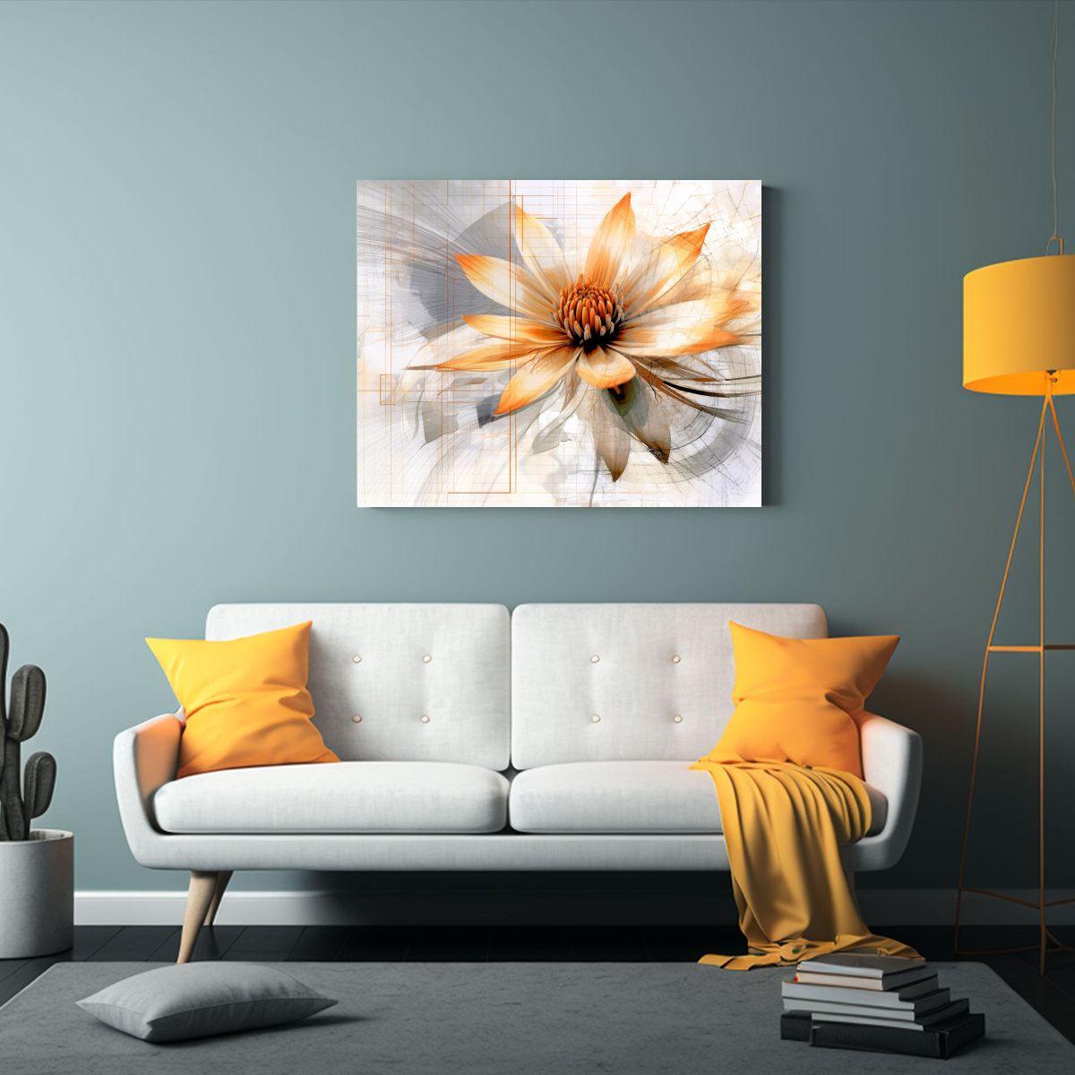 Lienzo De Tela Creativa Multicolor Estilo Trazos Suaves La F 90x60cm-2