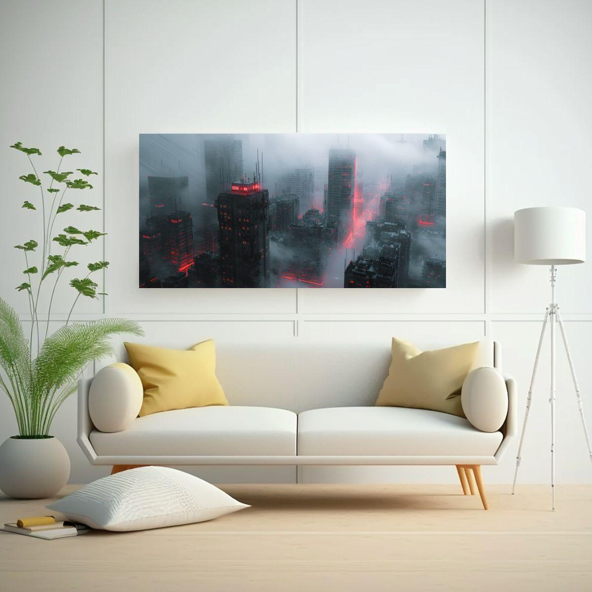 Pinturas De Decoración En Tema De Ciudad 80x40cm-2