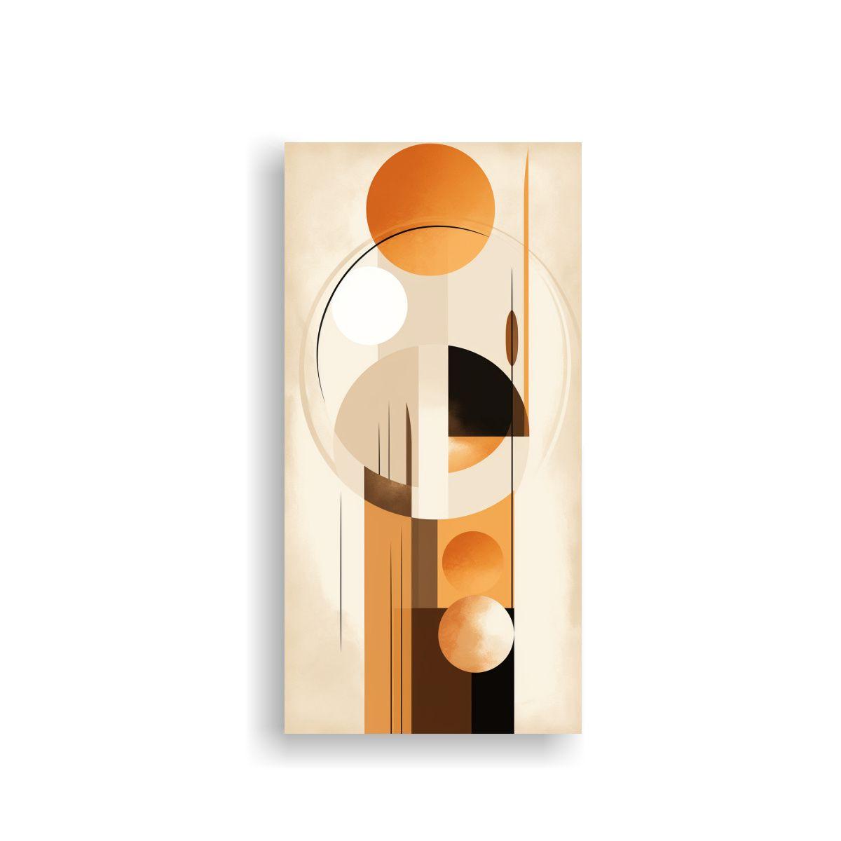 Pintura Abstracta En Bastidor Con Patrón Urbano 60x120cm-0