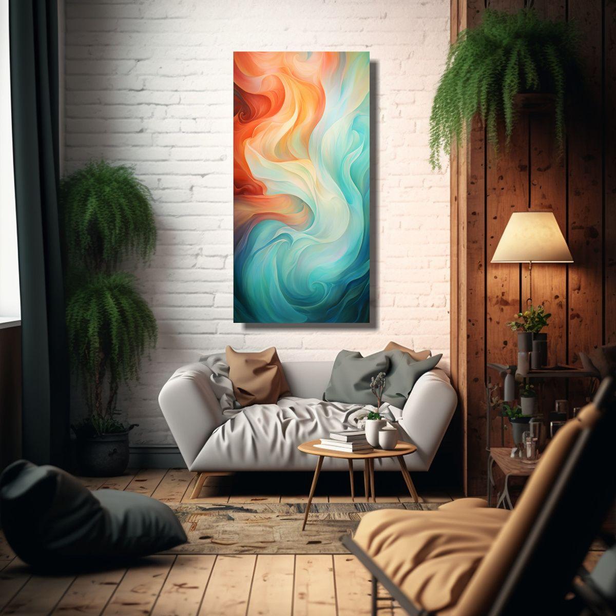 Pinturas Decorativas Abstractas Con Energía 30x60cm-2