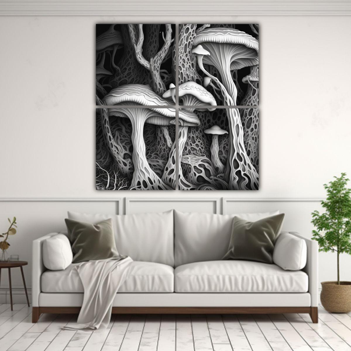 Cuadros Cuadro Originales En Blanco Y Negro 140x140 Cm-2