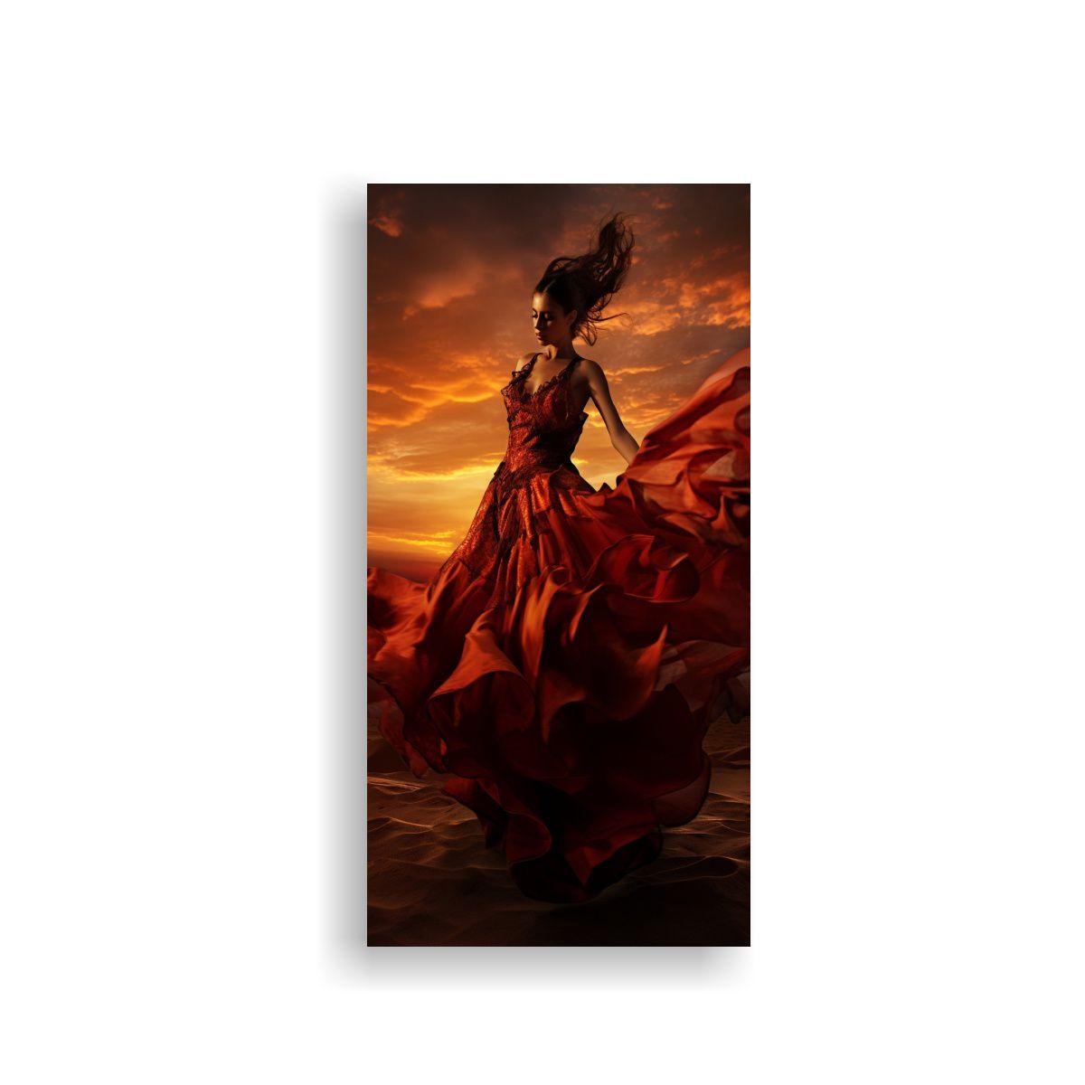 Cuadro Lienzo Concepto Escenario Flamenco Danza 30x60cm-0