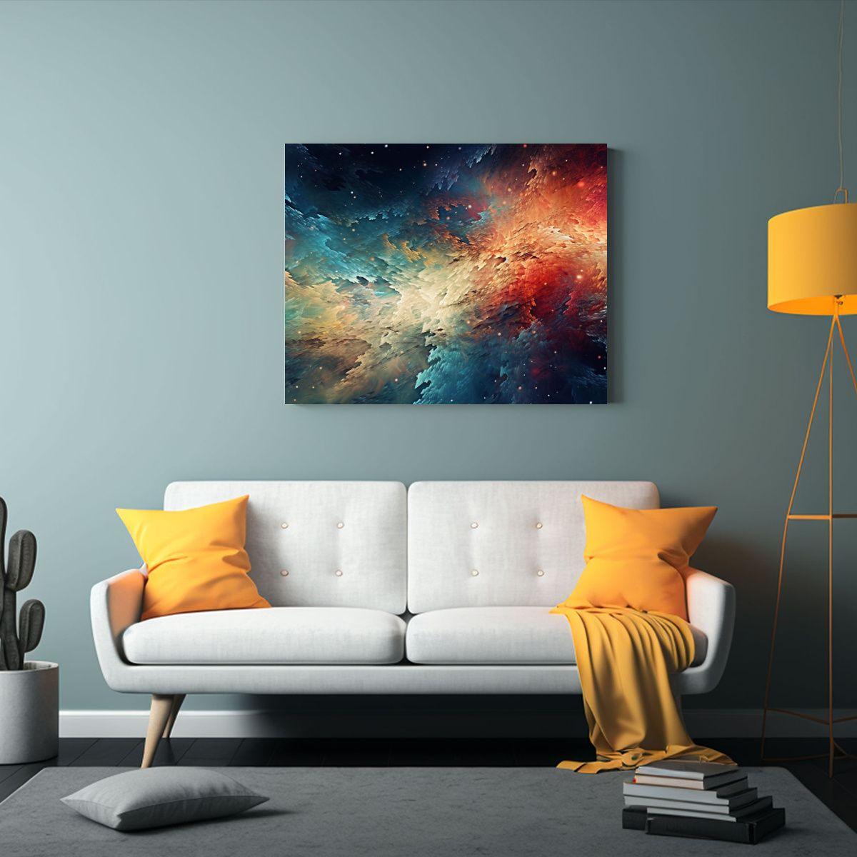 Pintura Abstracta Galaxia Creando Un Desenfoque 90x60cm-2