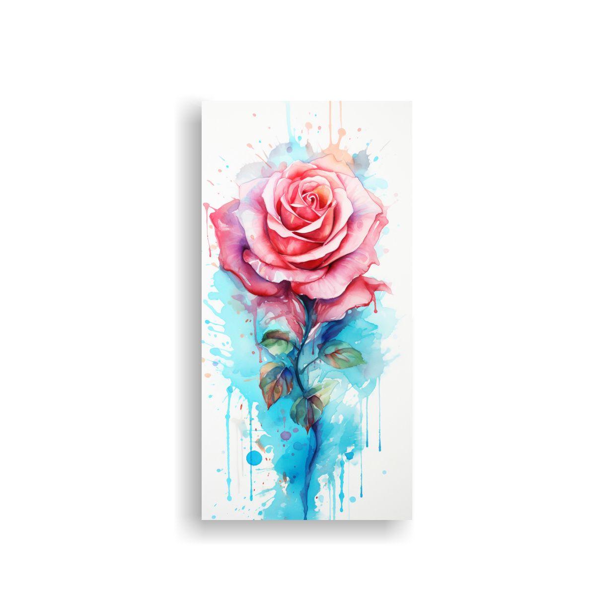 Pinturas Decorativas En Acuarela En Tonos Rosa 20x40cm-0