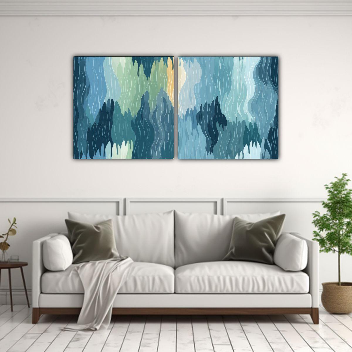 Pinturas Decorativas De Patrón De Cascada 140x70 Cm-2