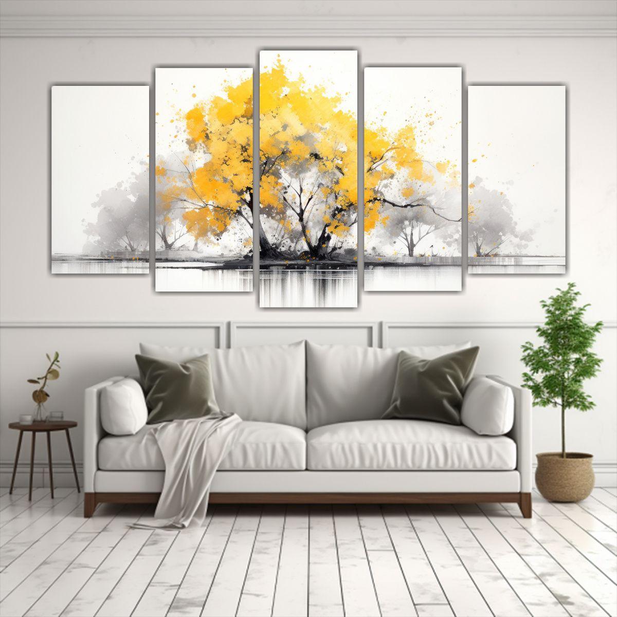 Pintura Abstracta Surrealista De árbol 250x125 Cm-2