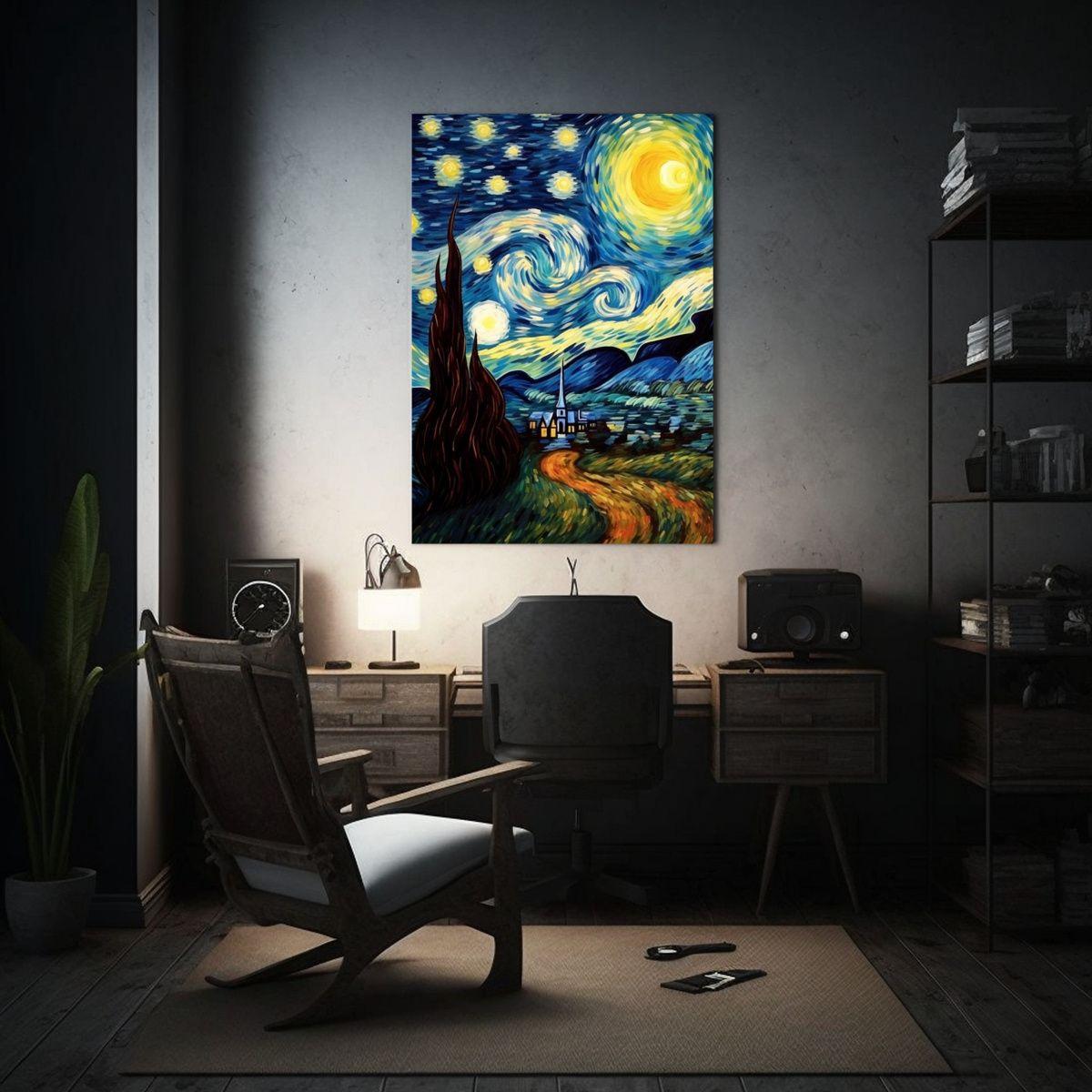 Arte Moderno Relieve: Interpretación Van Gogh 20x30cm-2