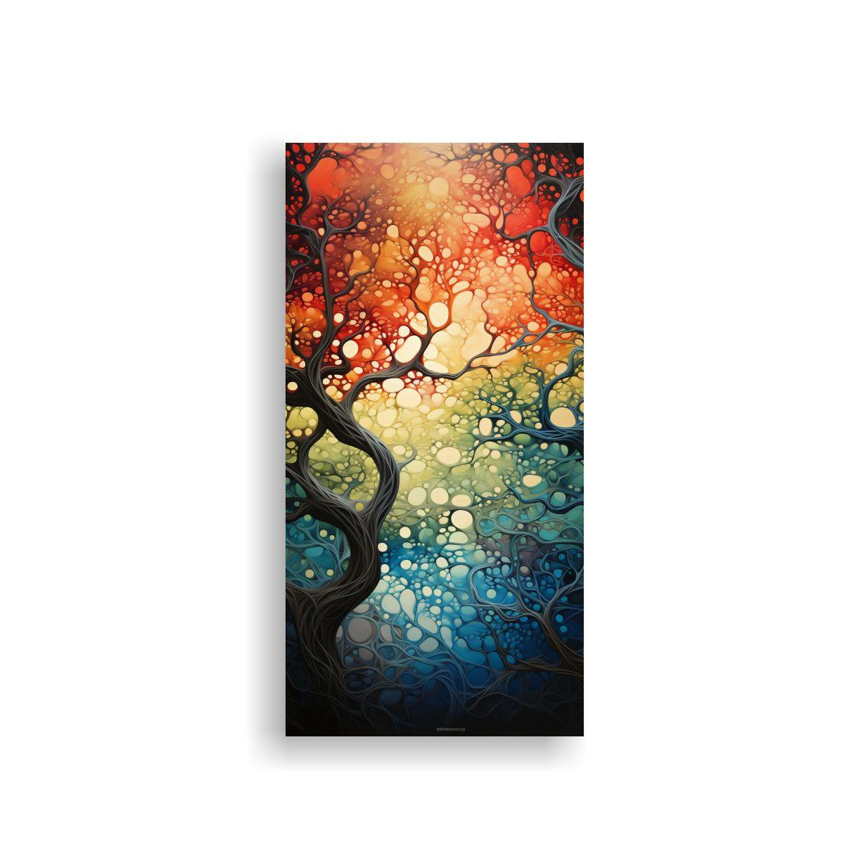 Cuadros Abstractos De árboles En Bastidor Estilo 70x140cm-0