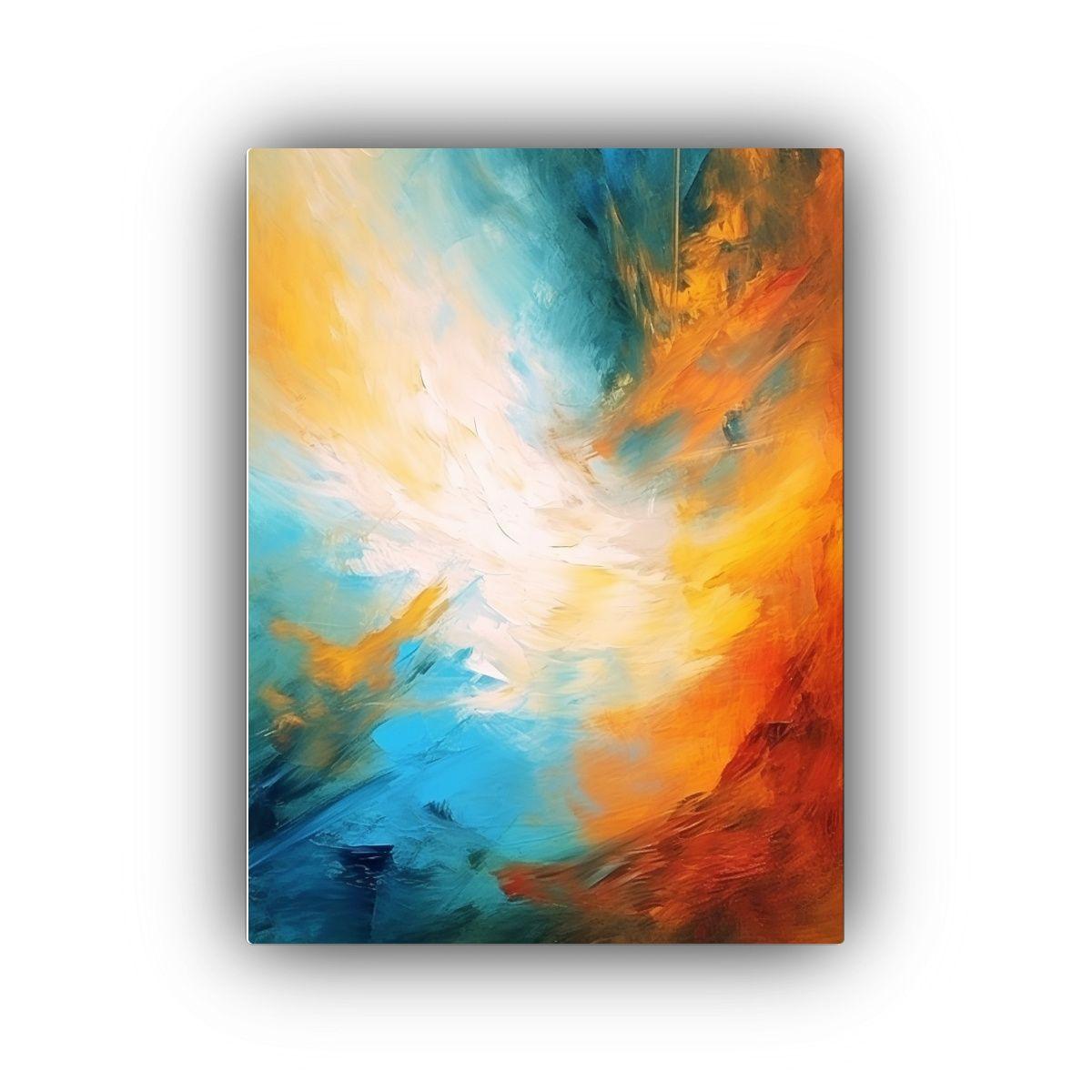 Impresión Floral Moderna En Bastidor Horizontal 50x75cm-0