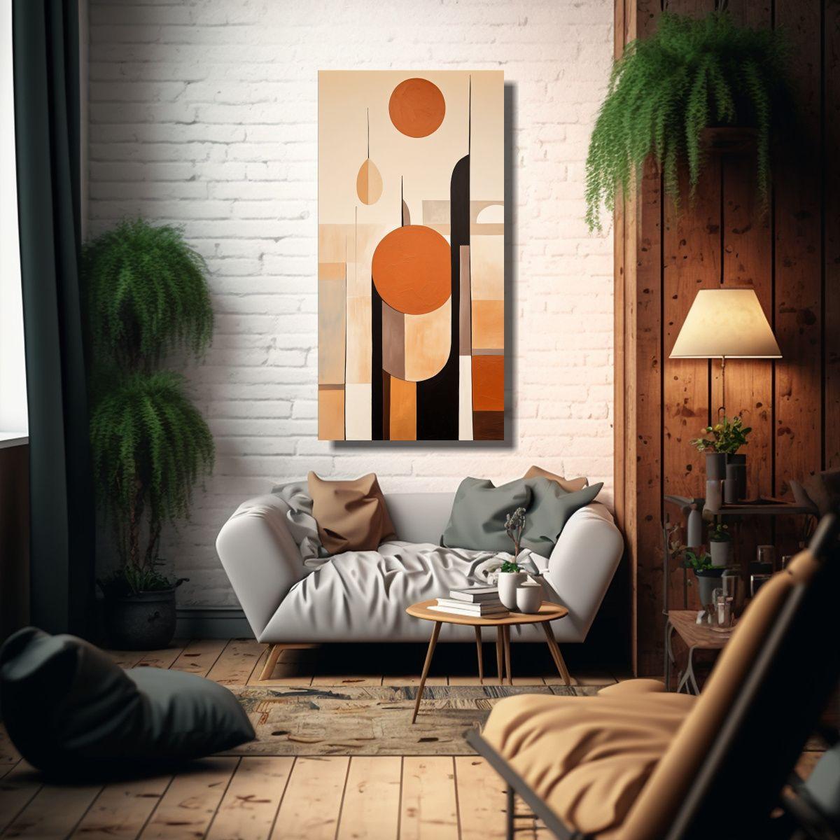 Cuadros Decorativos Arte Abstracto Boho Actual 50x100cm-2