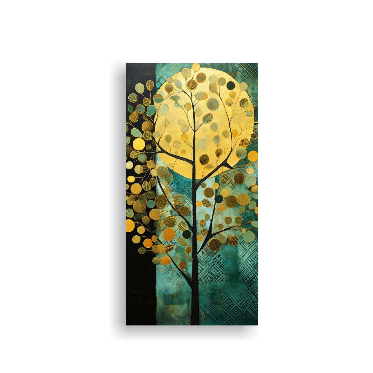 Pintura Decorativa Con Imagen De árbol En Verde 40x80cm-0