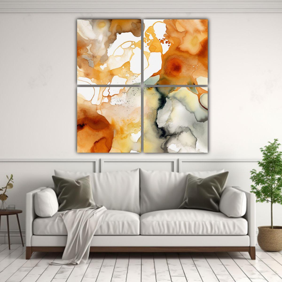Pinturas Decorativas Con Patrón De Manchas 160x160 Cm-2