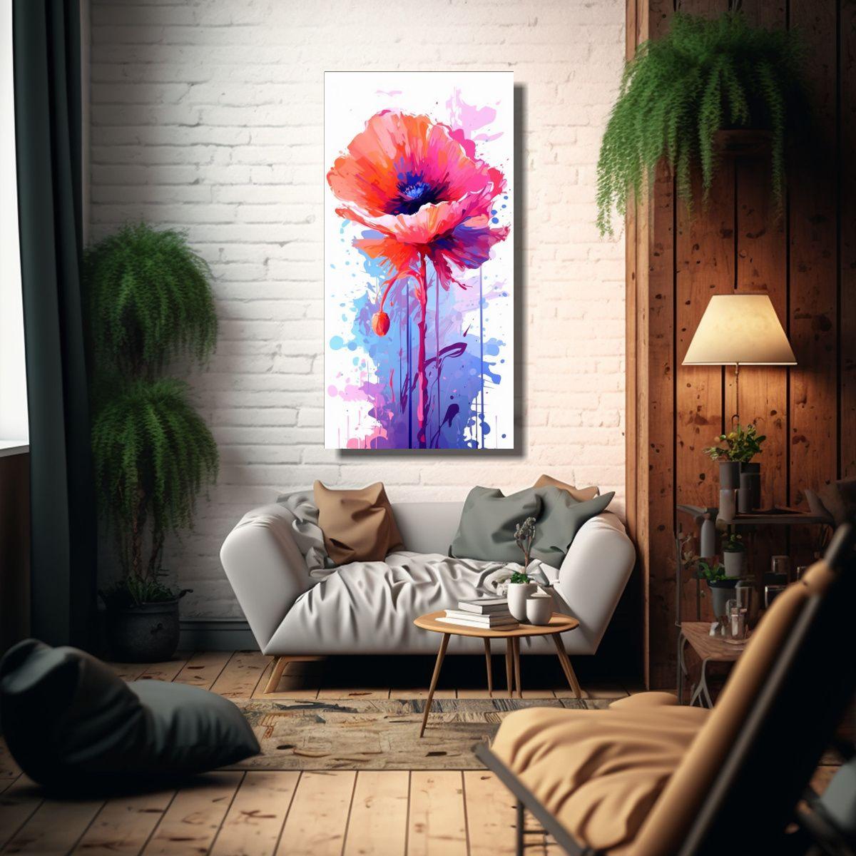 1 Cuadro Calidos Poder Elegante Ilustración 80x160cm-2