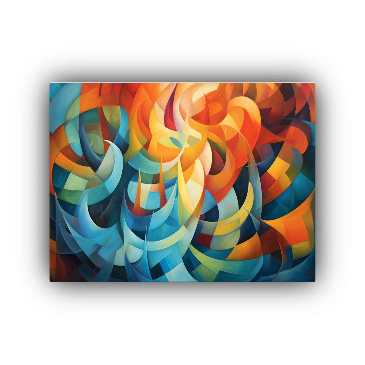 Cuadros Decorativos De Arte Abstracto En óleo: Inmersión E 90x60cm-0