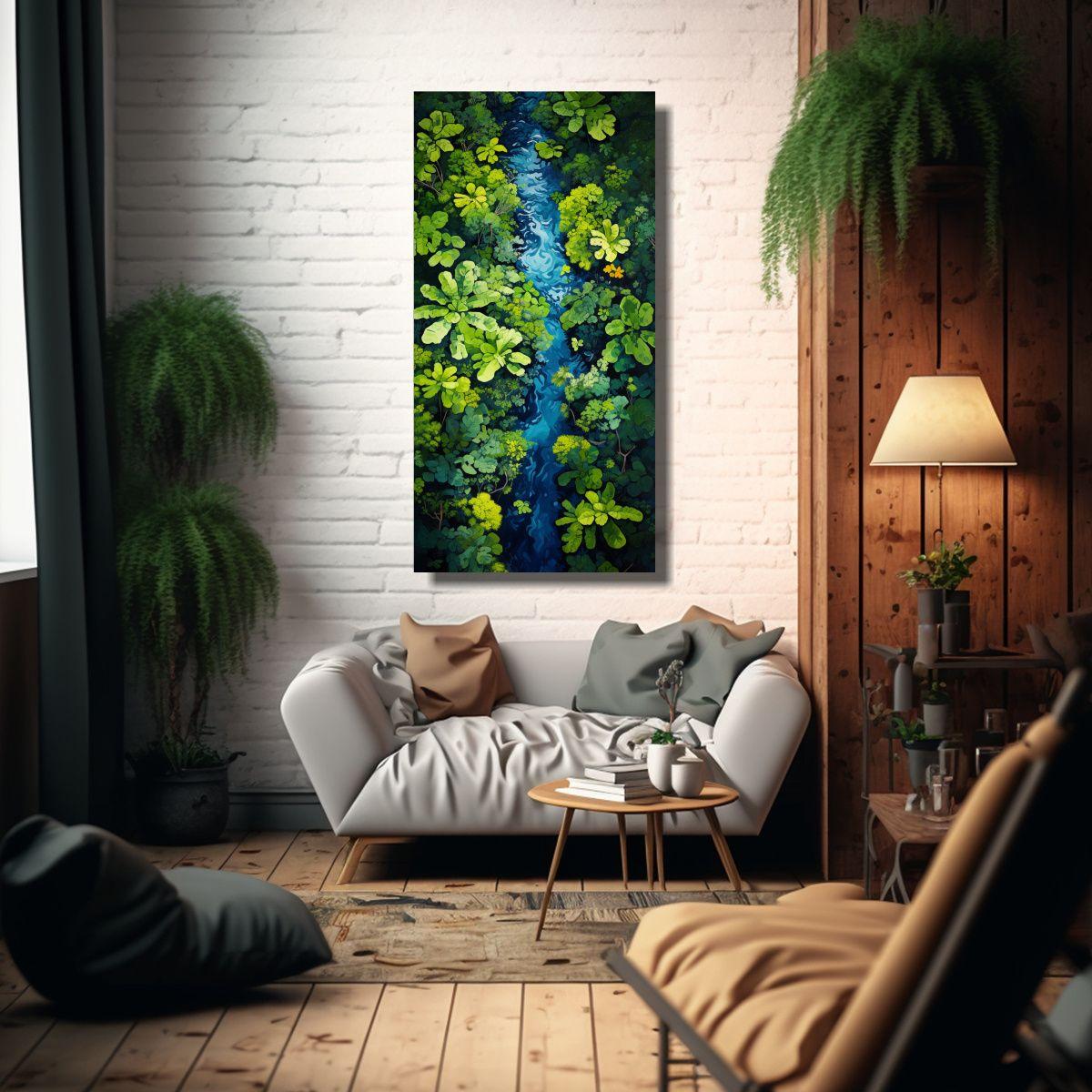 Pintura Decorativa Abstracta De Majestuosas 50x100cm-2