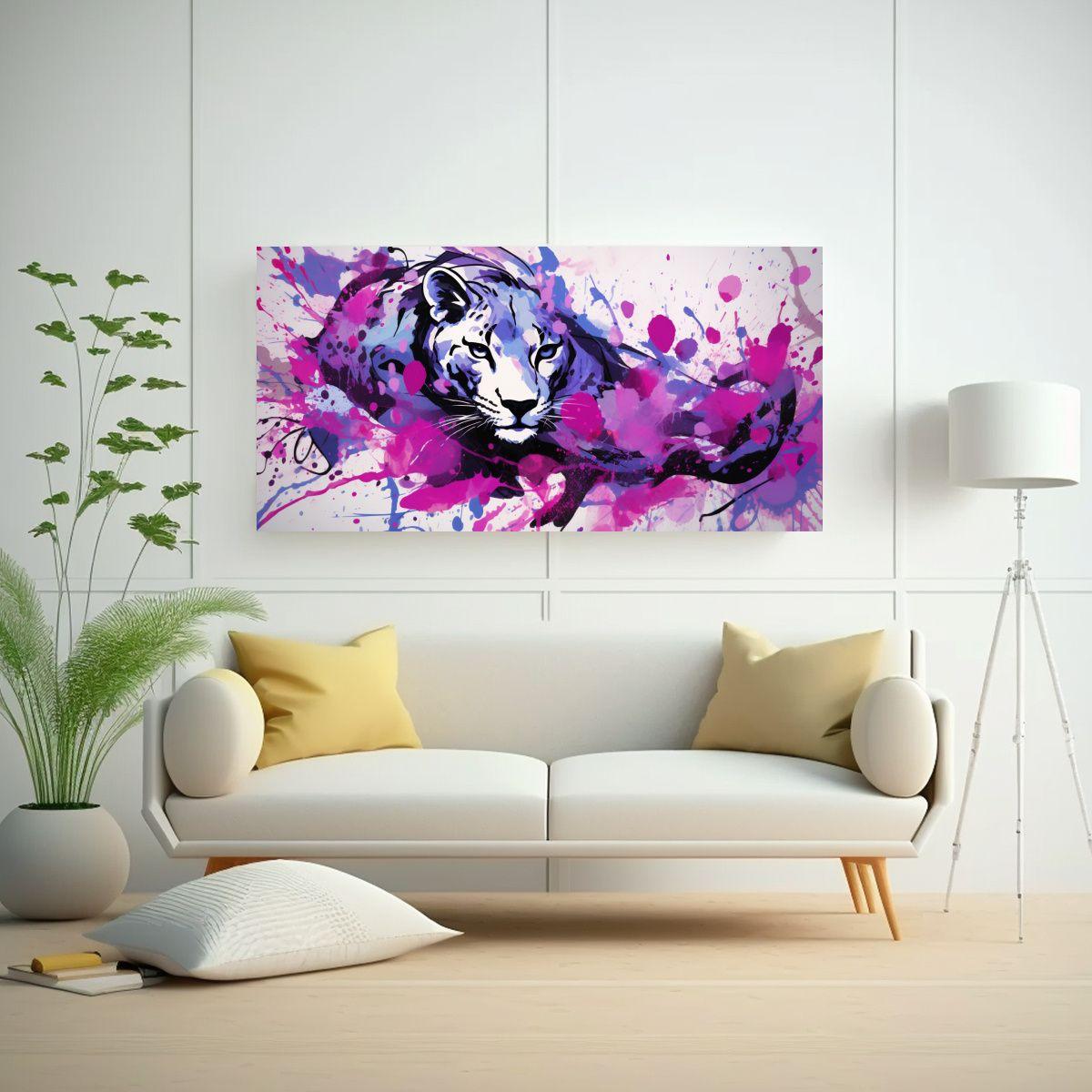 Pintura Decorativa Neo Pop En Tonos Susurrantes Y  60x30cm-2