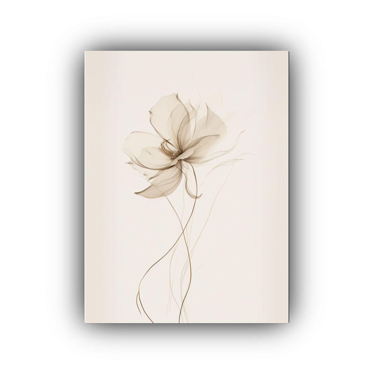 Cuadro Decorativo De Una Flor En Colorido Estilo 20x30cm-0