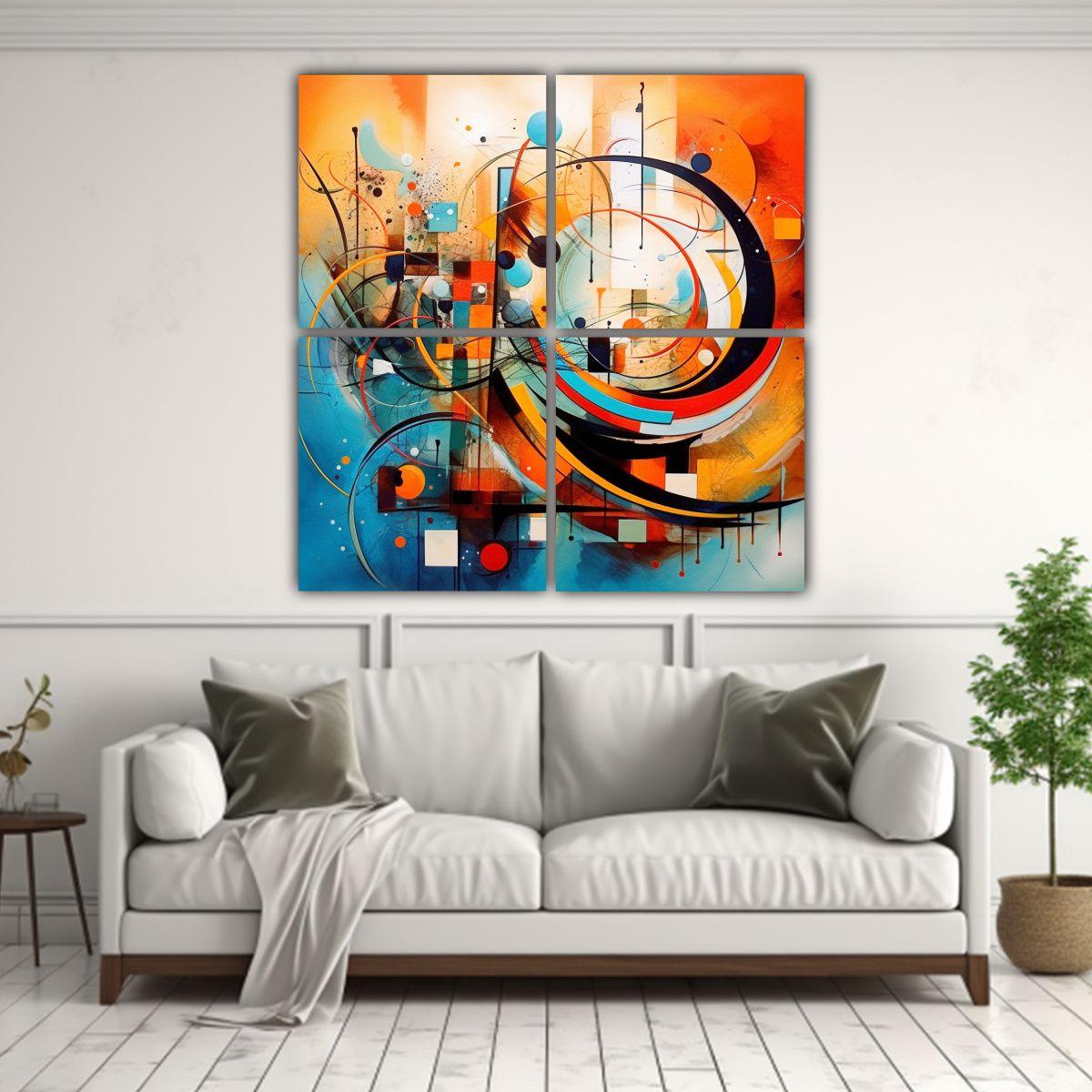 Cuadro Tela Sublimada Elegante Con Lienzo 60x60 Cm-2