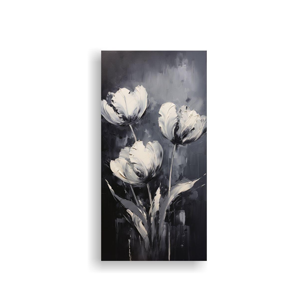 Pintura En Lienzo Estilo Decorativo: Tulipanes 40x80cm-0