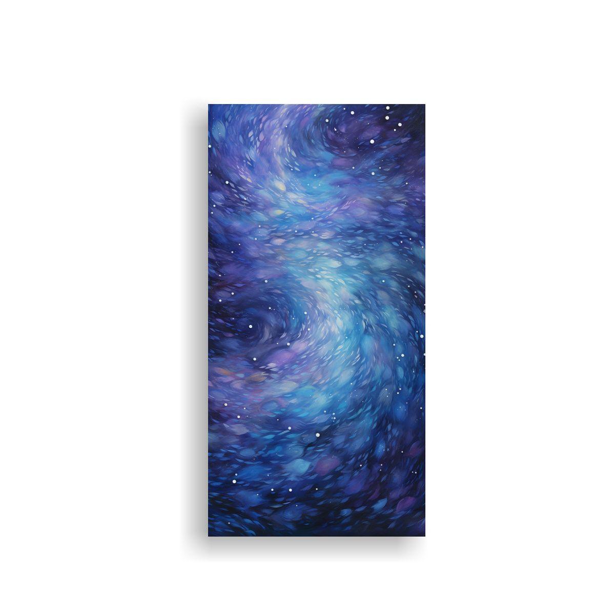 Cuadro Abstracto Celestial Con Patrones Giratorios 70x140cm-0