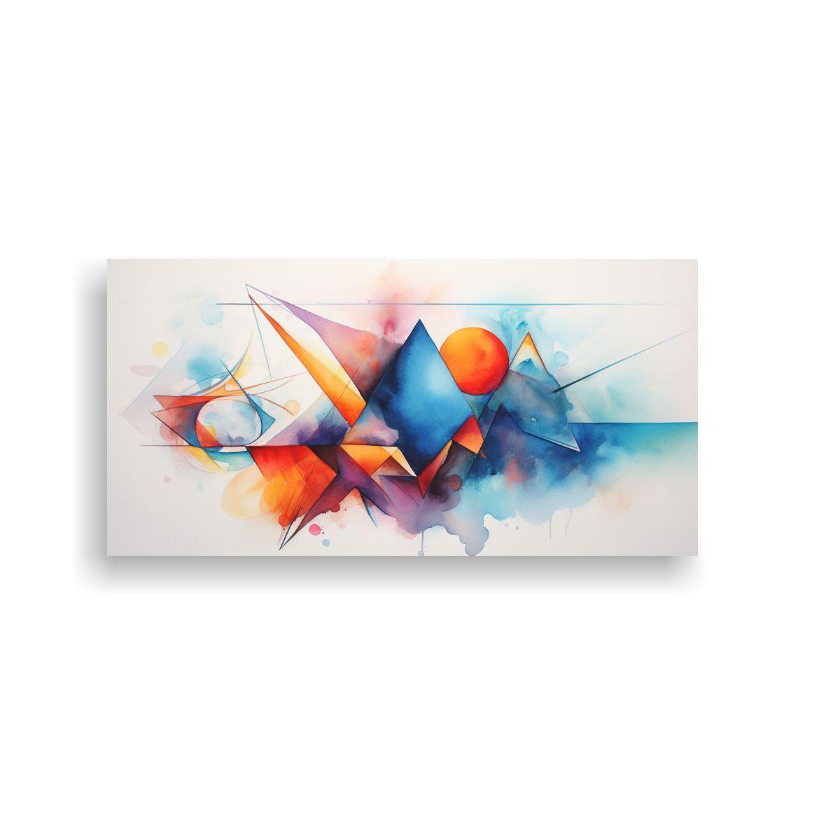 Cuadro Abstracto Acuarela Equilibrio Visual 120x60cm-0