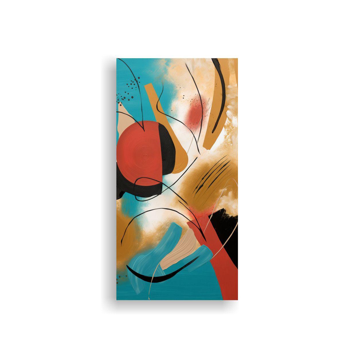 Pintura Abstracta Cuadro Expresión Impacto Visual 40x80cm-0