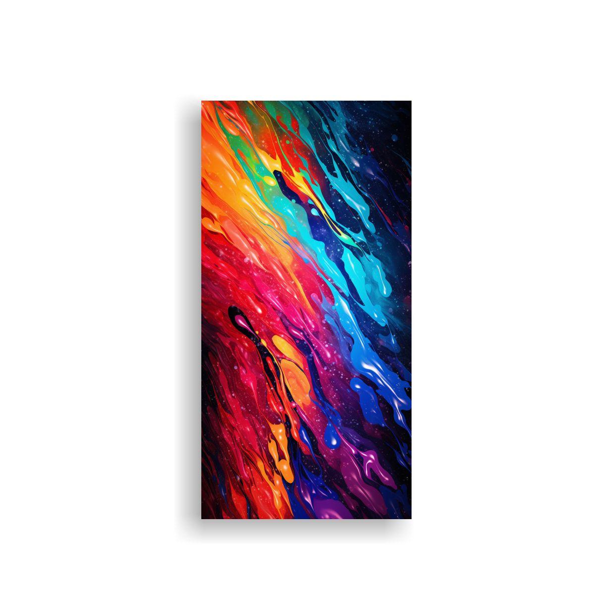 Pintura Decorativa Intensa Y Colorida De Patrones 20x40cm-0